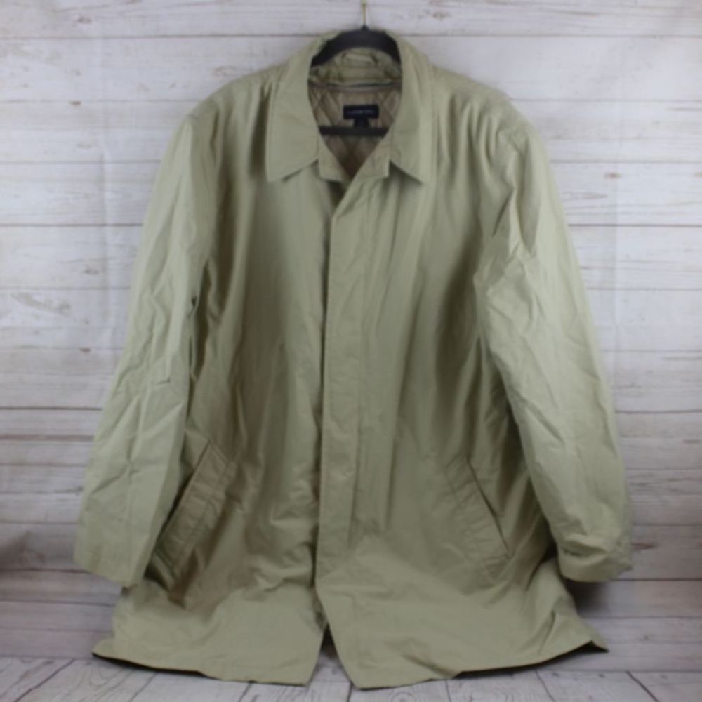 (soldLands End XL 46-48 Trench Coat Quilted Lining